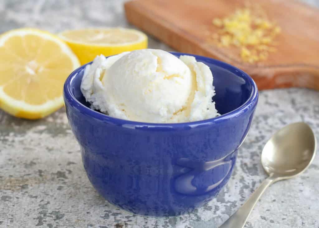 Lemon Ice Cream is a sweet, tart flavor that is irresistible!