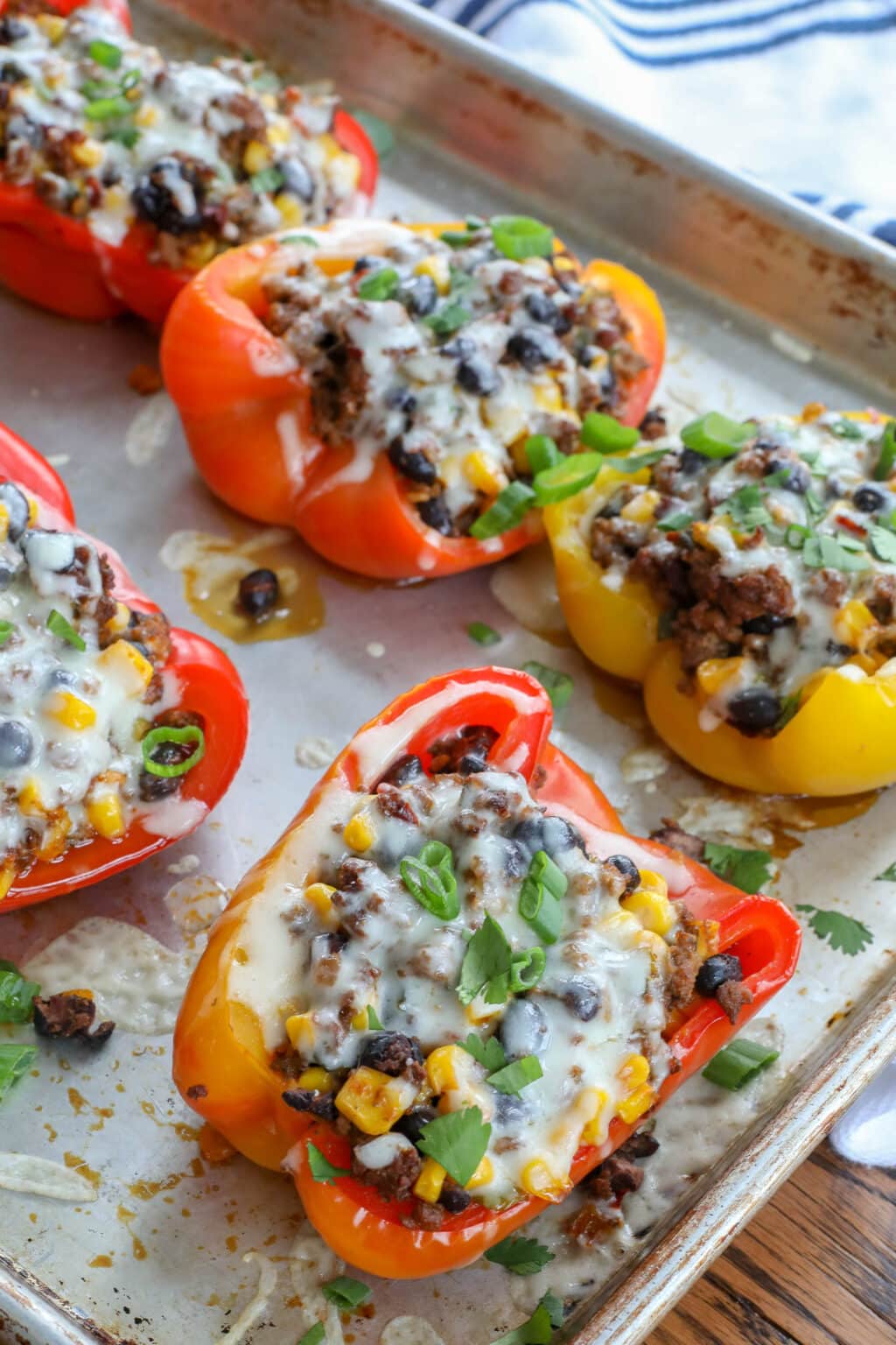 Spicy Mexican Stuffed Bell Peppers - Barefeet in the Kitchen