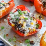 Mexican Stuffed Peppers with Black Beans and Corn