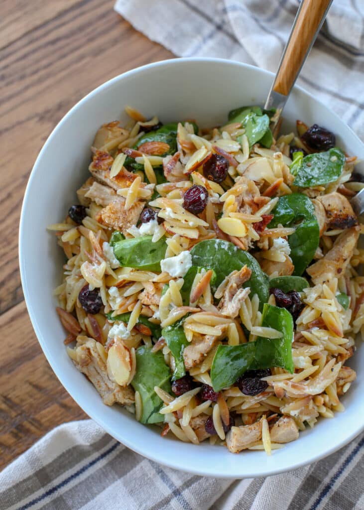 Best EVER Spinach Orzo Salad - Barefeet In The Kitchen