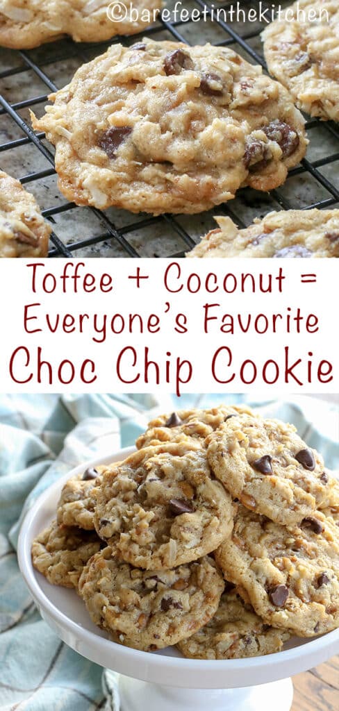 Toffee Coconut Pecan Chocolate Chip Cookies