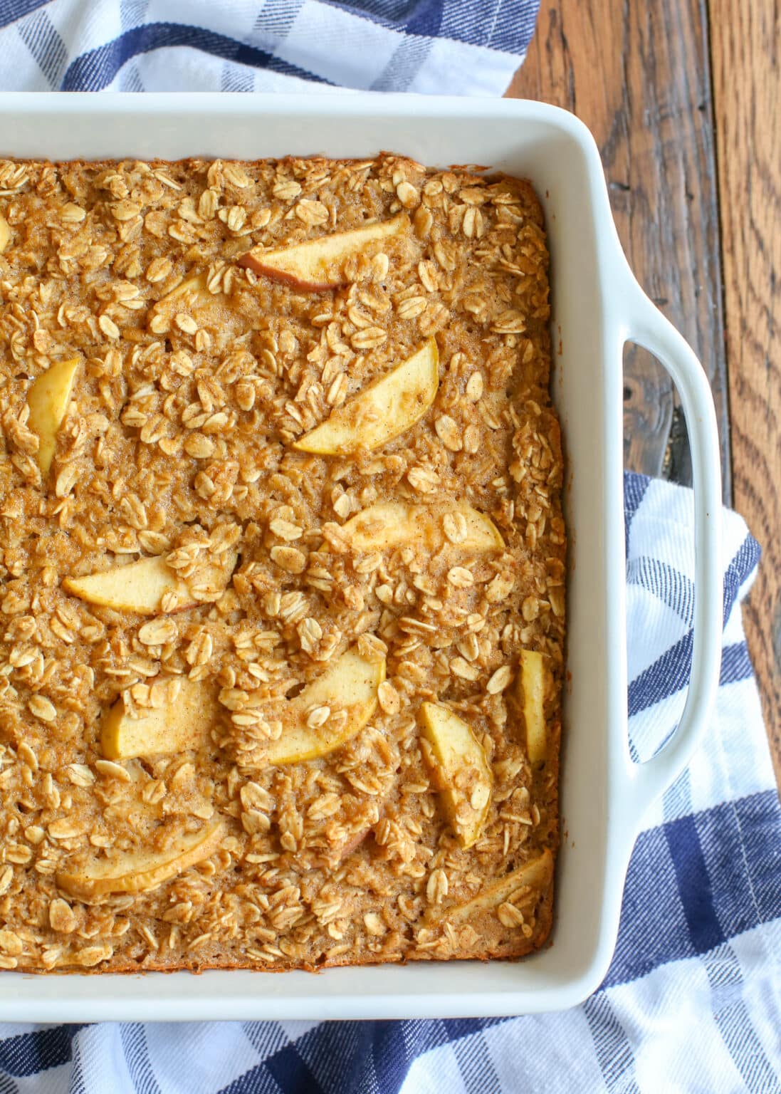 Apple Pie Baked Oatmeal - Barefeet in the Kitchen