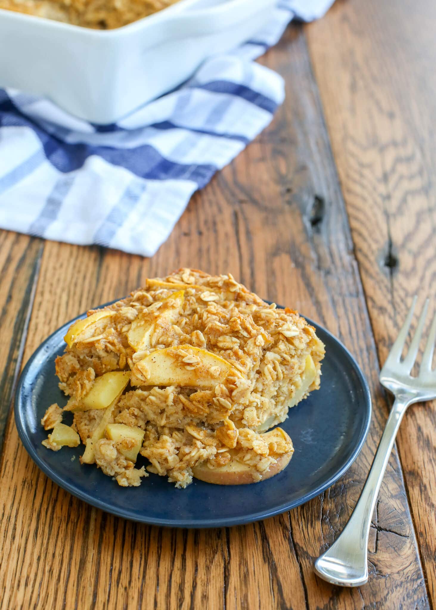 Apple Pie Baked Oatmeal - Barefeet in the Kitchen