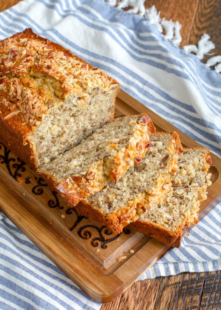 Banana Bread with Coconut and Pecans