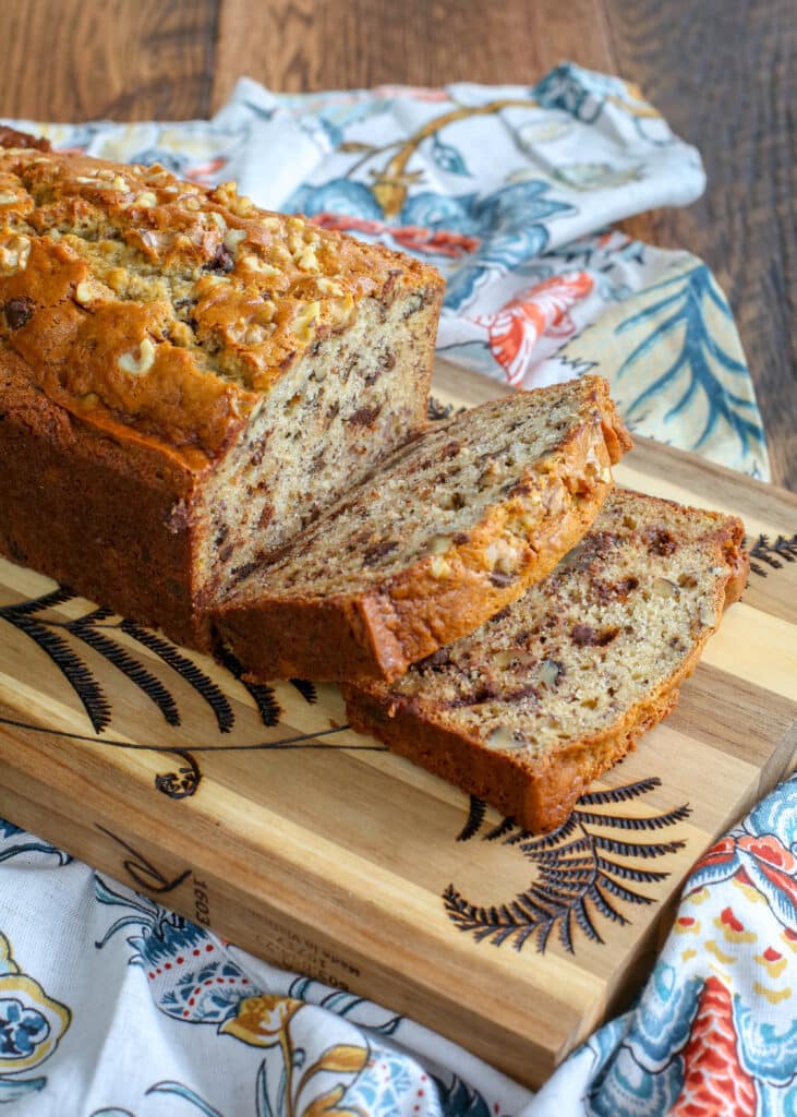 Chocolate Chip Banana Bread is fantastic both with and without the nuts! 