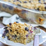 Baked Oatmeal filled with blueberries is a winner