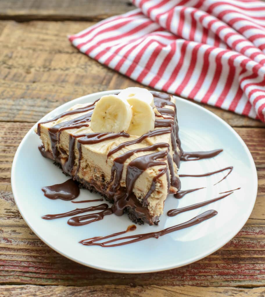 Peanut Butter Banana Refrigerator Pie - recipe in The Weeknight Dessert Cookbook, order your copy NOW!