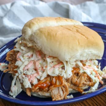 Coleslaw is required for the ultimate pulled pork sandwich