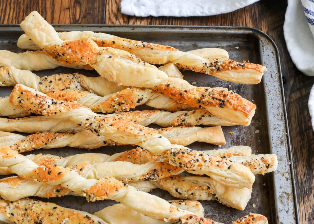 Everything Bagel Cheese Straws are an awesome snack that you can make in just a few minutes!