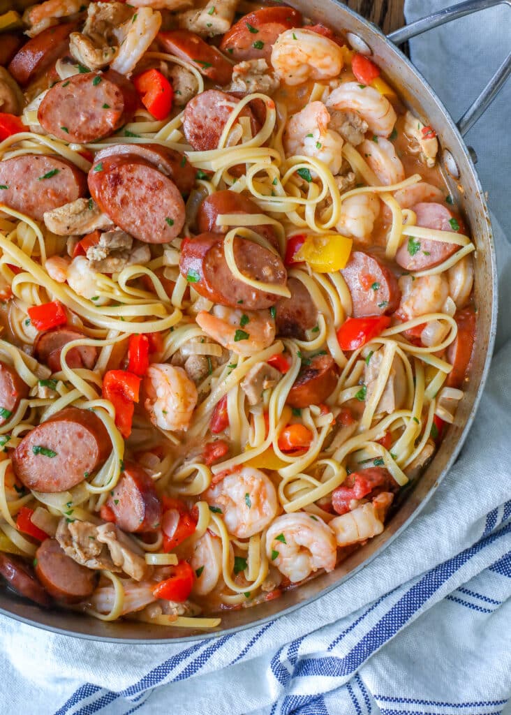 Who can resist a saucy plate of Jambalaya Pasta?