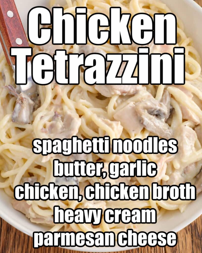 Chicken Tetrazzini ingredients
