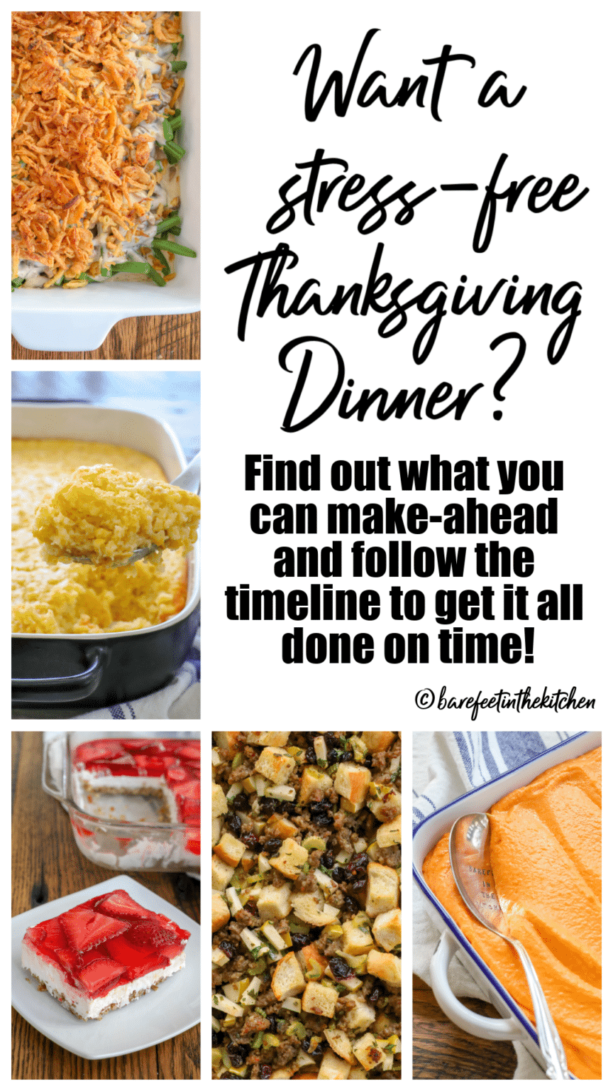 Thanksgiving Timeline & Make-Ahead Tips - Barefeet In The Kitchen