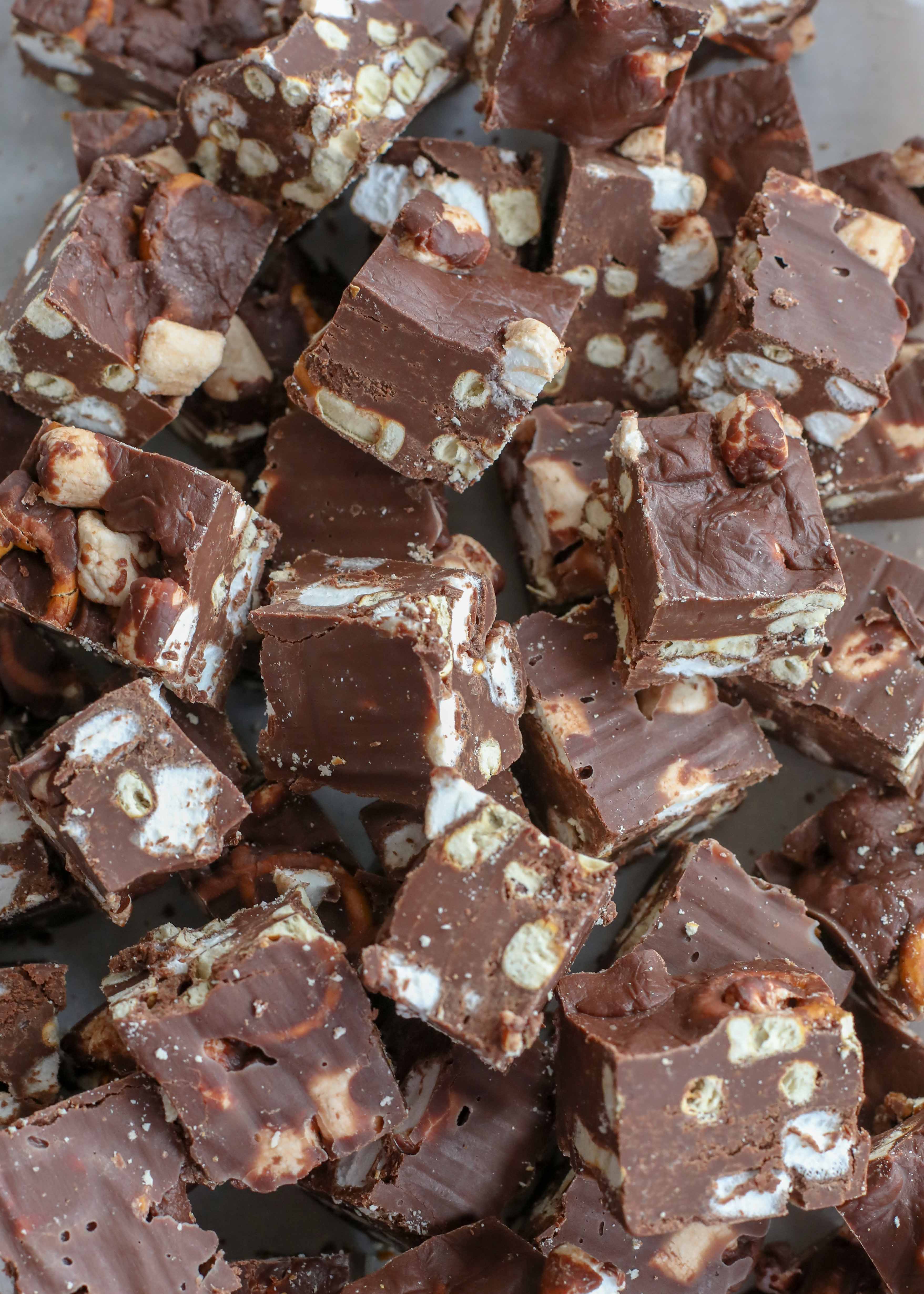 Chocolate Covered Pretzel Fudge