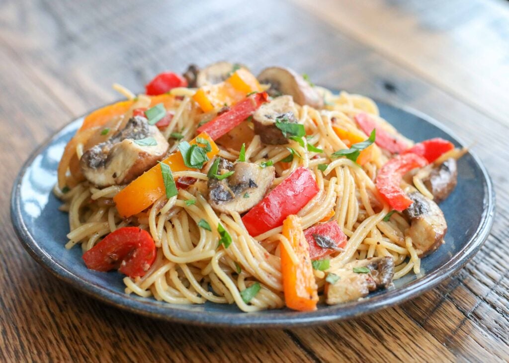 Angel Hair Pasta in a light chipotle cream sauce