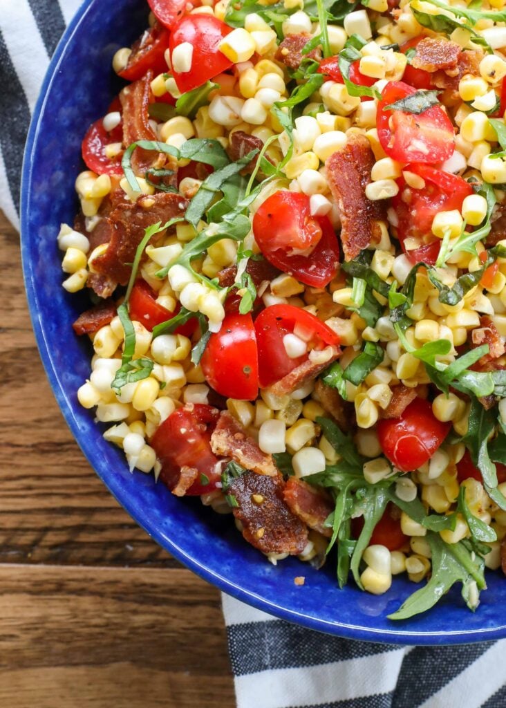 BLT Corn Salad is loaded with fresh summer flavors!