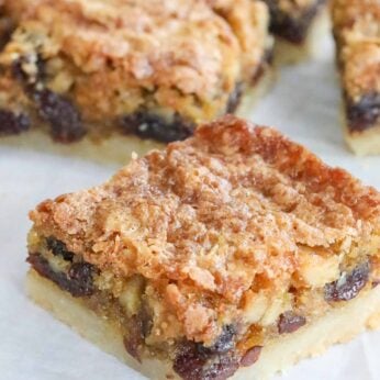 Butter Tart Squares with a shortbread crust