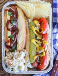 Chicago-style Hot Dogs and Hawaiian Dogs are a couple of family favorites!