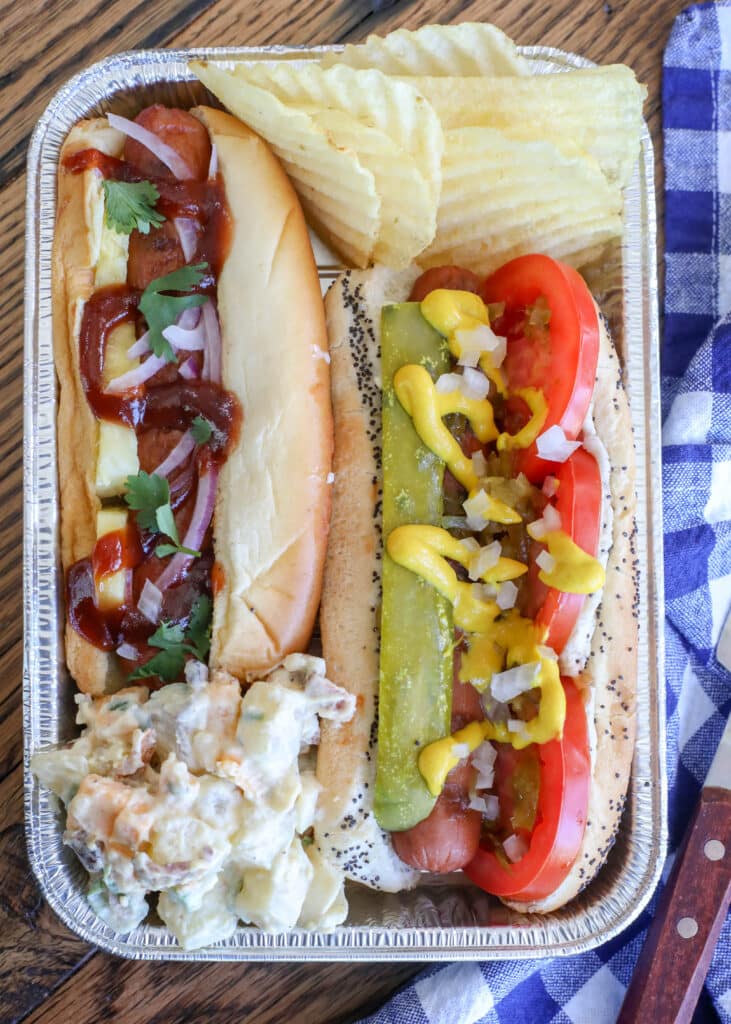 Chicago-style Hot Dogs and Hawaiian Dogs are a couple of family favorites!