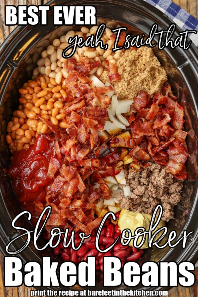 Crockpot Baked Beans with Ground Beef and Bacon