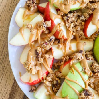 Crunchy Apple Nachos have all the texture and flavor you want in a perfect snack!
