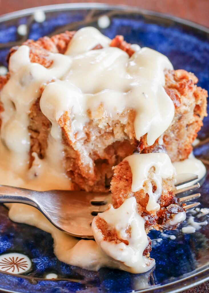 Kahlua Cream Sauce is the perfect addition to Bread Pudding