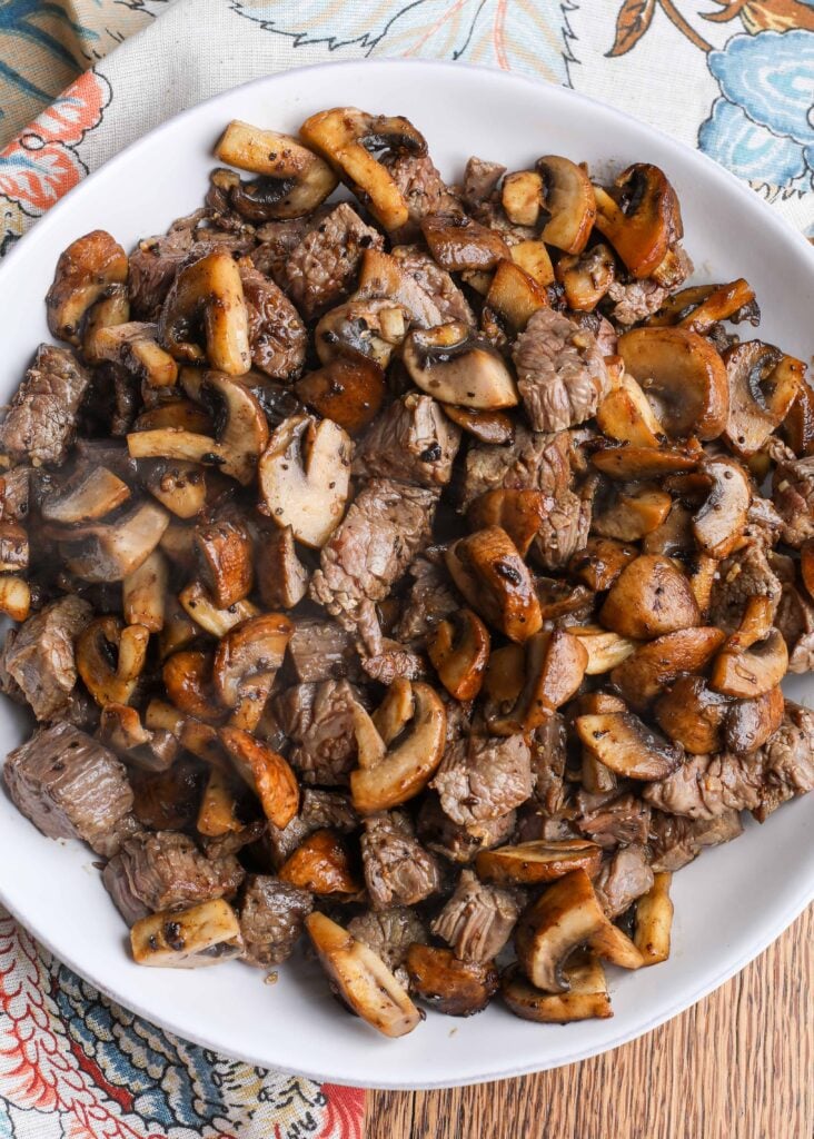 Buttered Steak Bites with Mushrooms