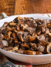 Steak Bites with Mushrooms are a quick dinner favorite.