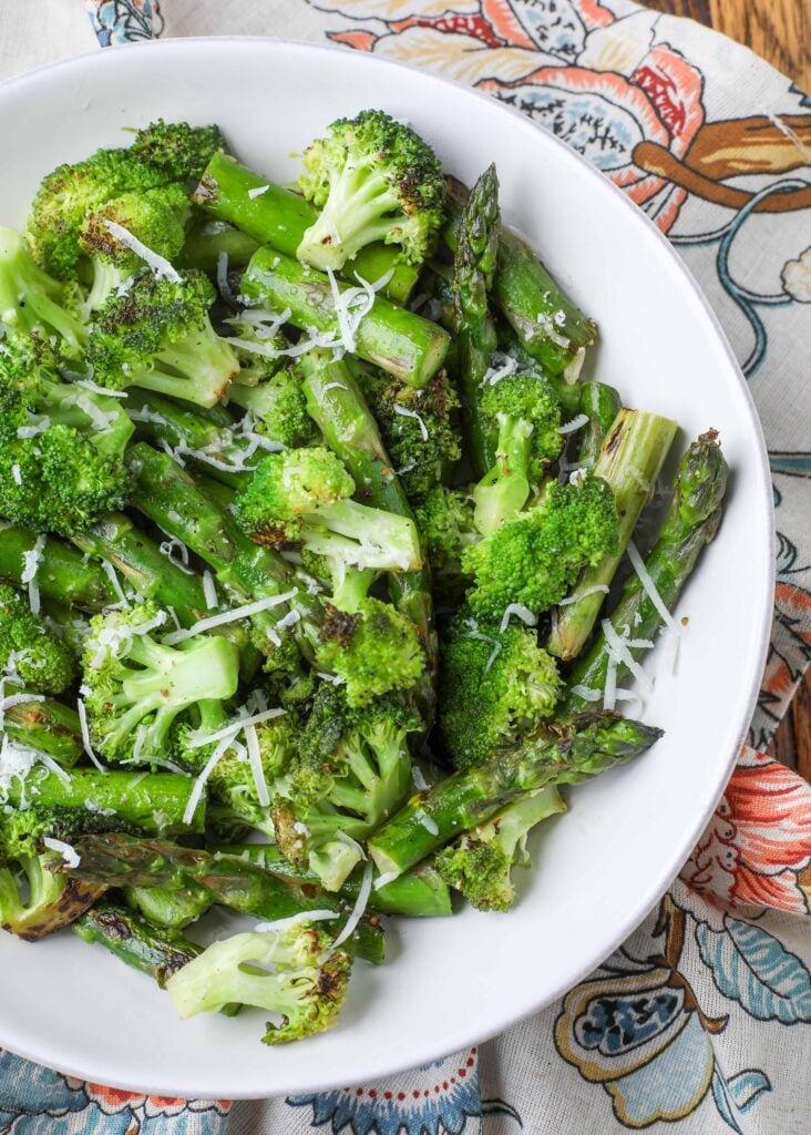 Broccoli and Asparagus with Parmesan