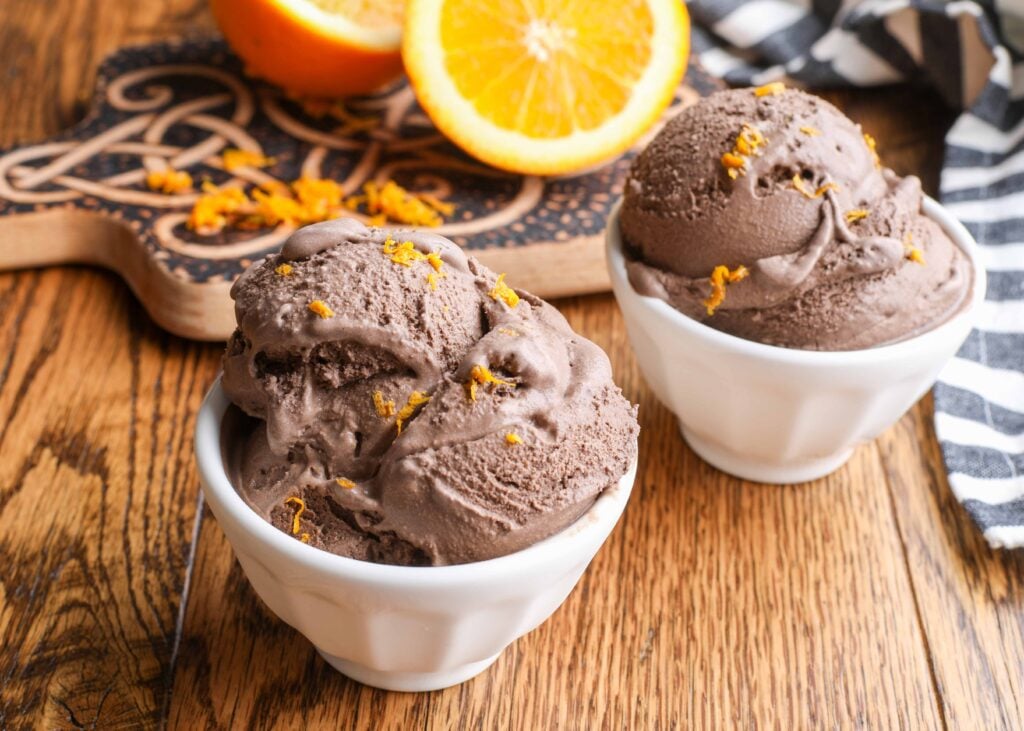 Helado de Chocolate con Naranja