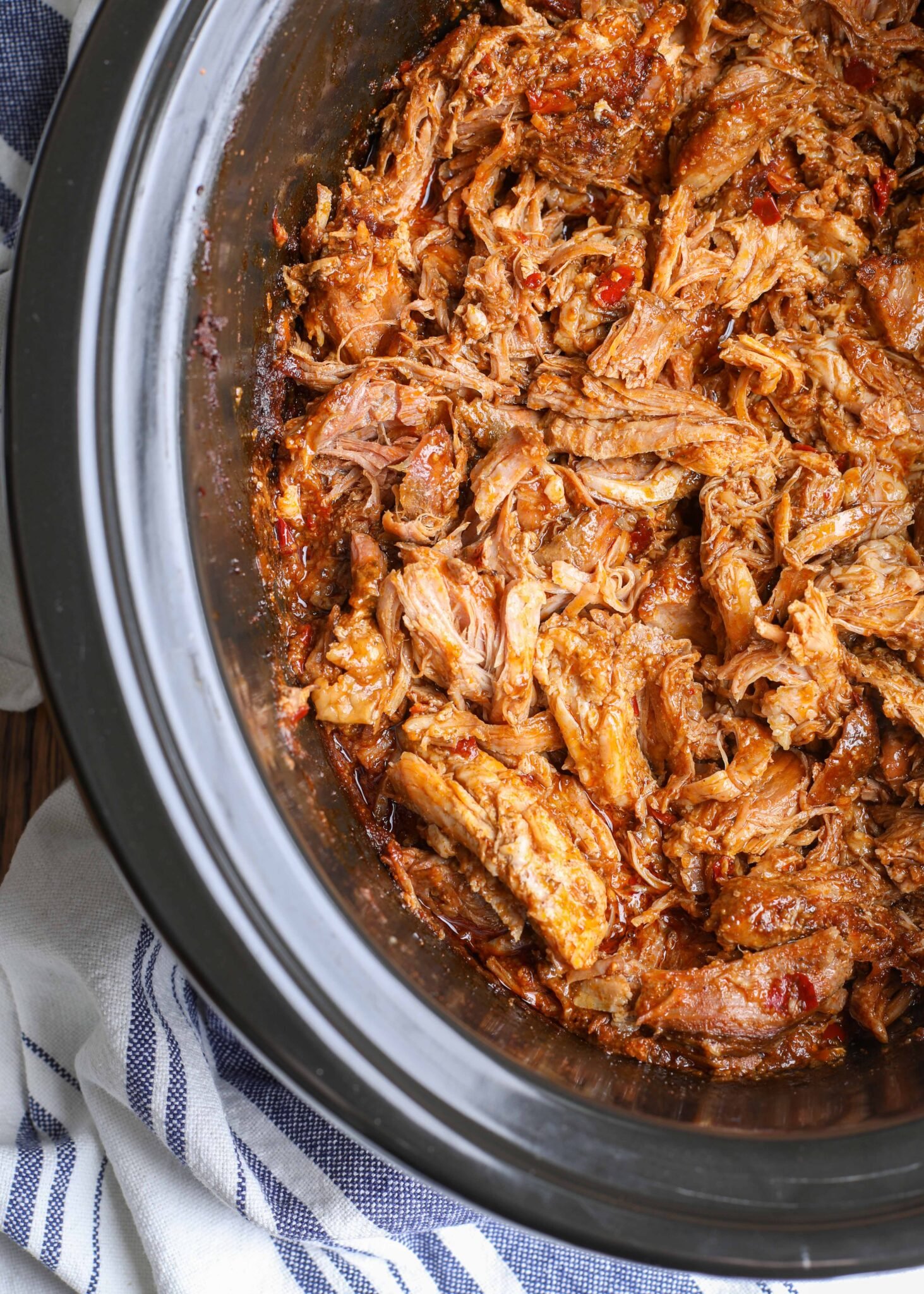 Slow Cooker Mexican Pulled Pork - Barefeet in the Kitchen