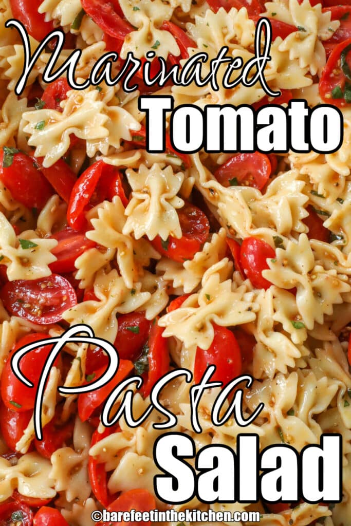Tomato Pasta can be served hot, cold, or at room temperature