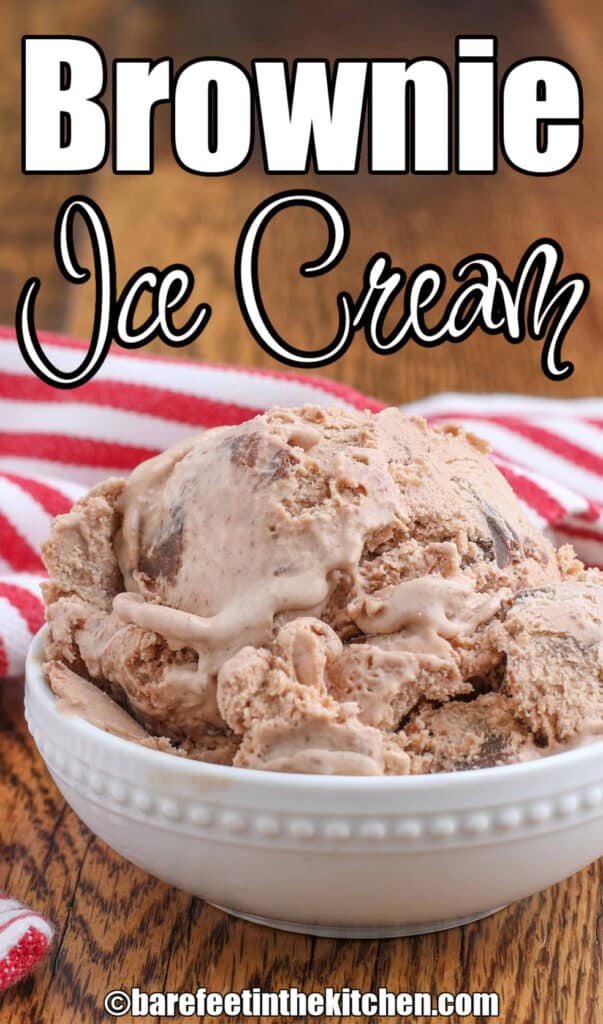 Homemade Brownie Ice Cream