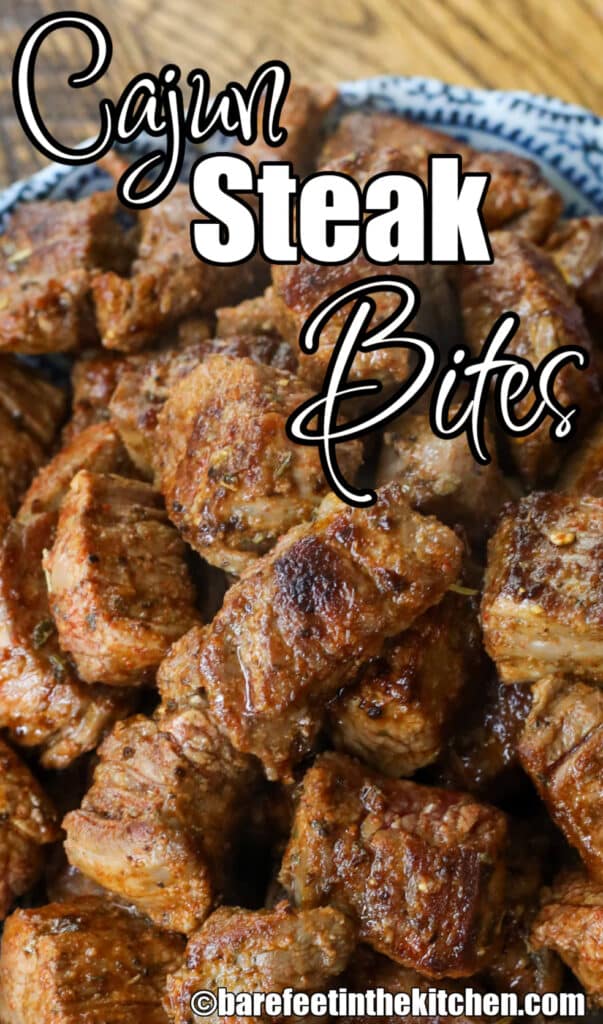 Cajun Steak Bites son bocados tiernos del cielo de la carne de res