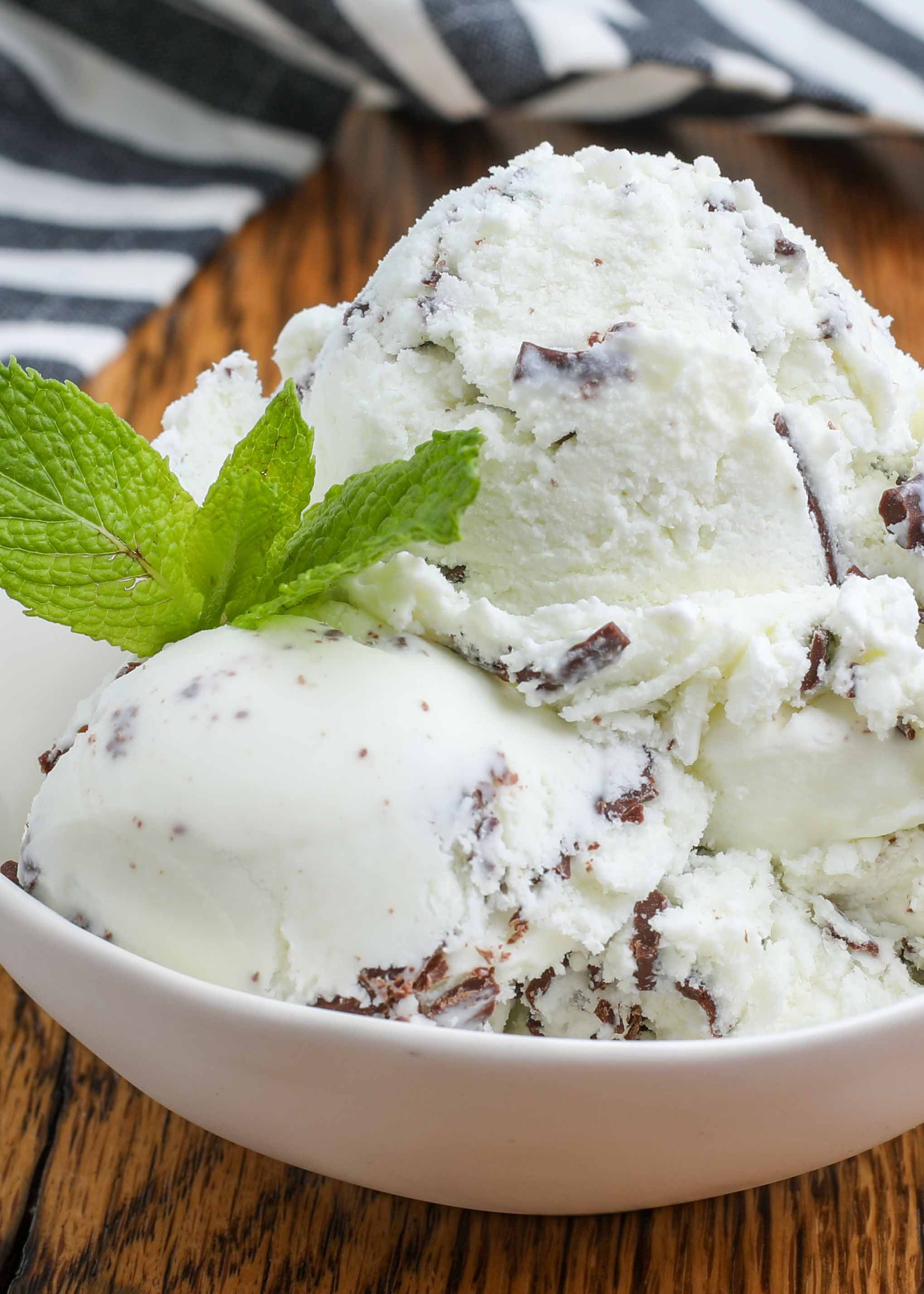 Fresh Vanilla Mint Ice Cream - A Beautiful Plate