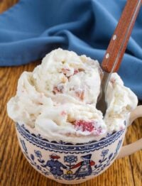 Roasted Rhubarb Ice Cream