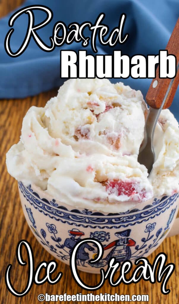 Roasted Rhubarb Ice Cream