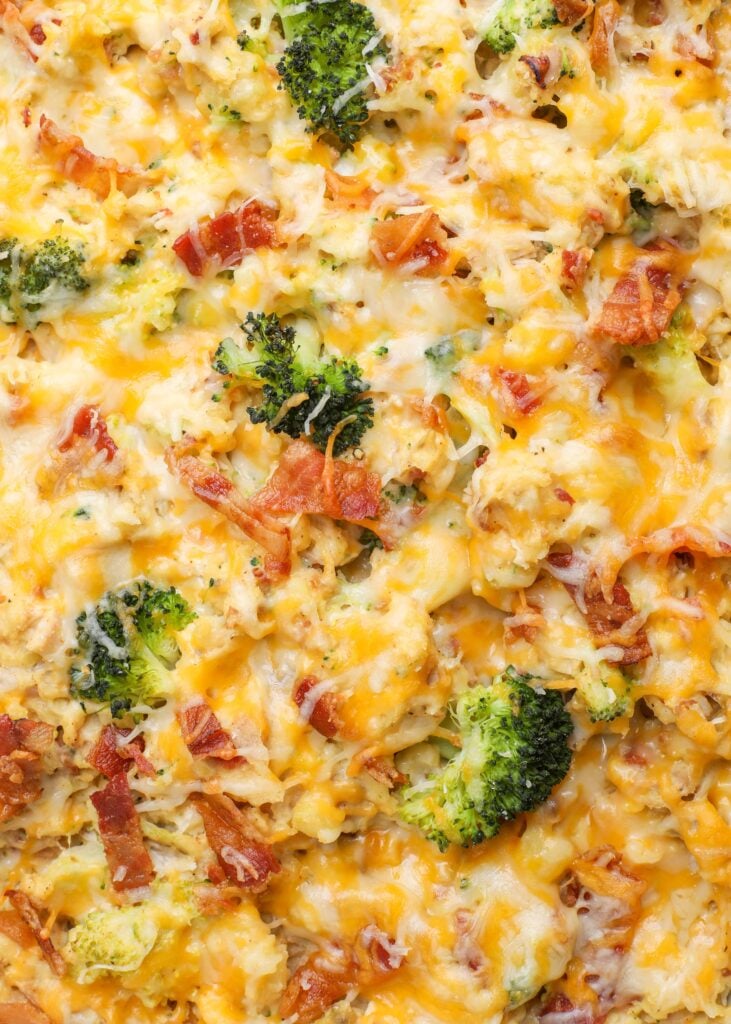 chicken, bacon, broccoli, potato casserole