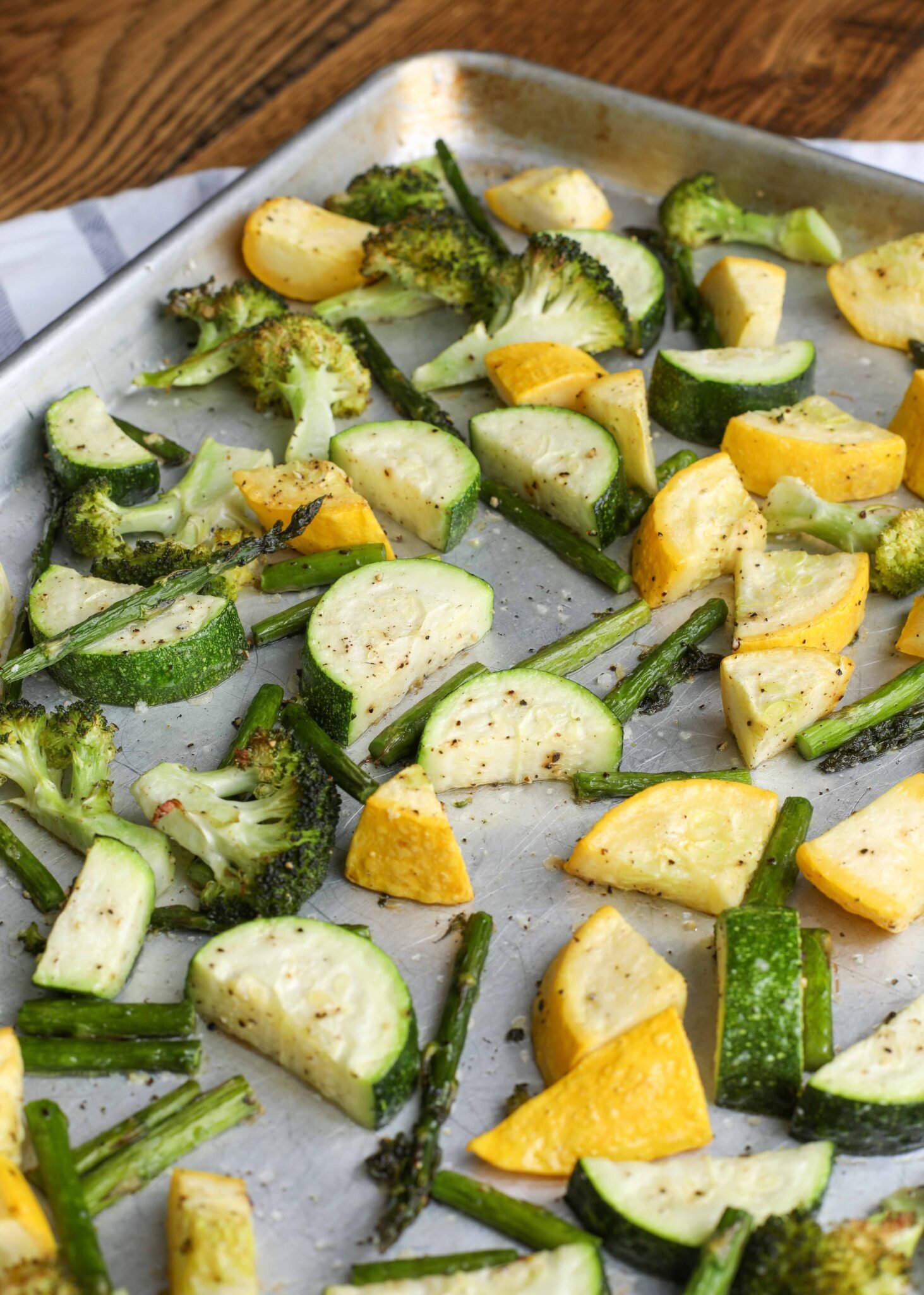 Roasted Summer Squash, Asparagus, and Broccoli