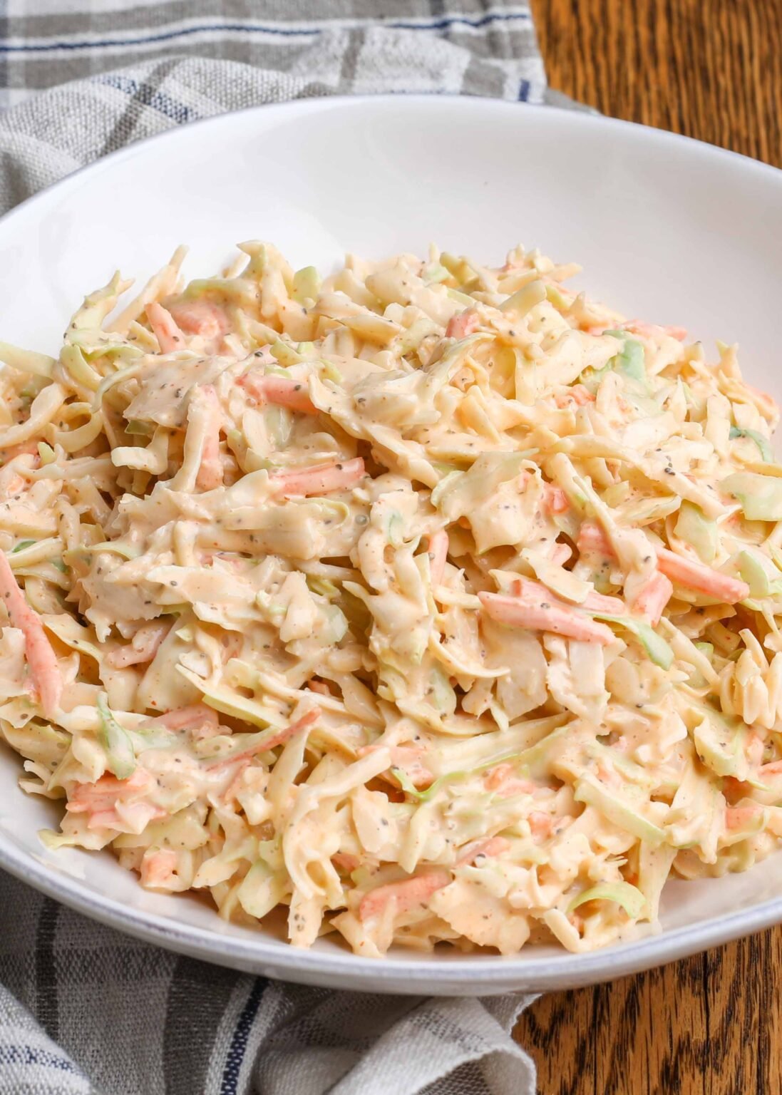 Sweet and Spicy Coleslaw - Barefeet in the Kitchen