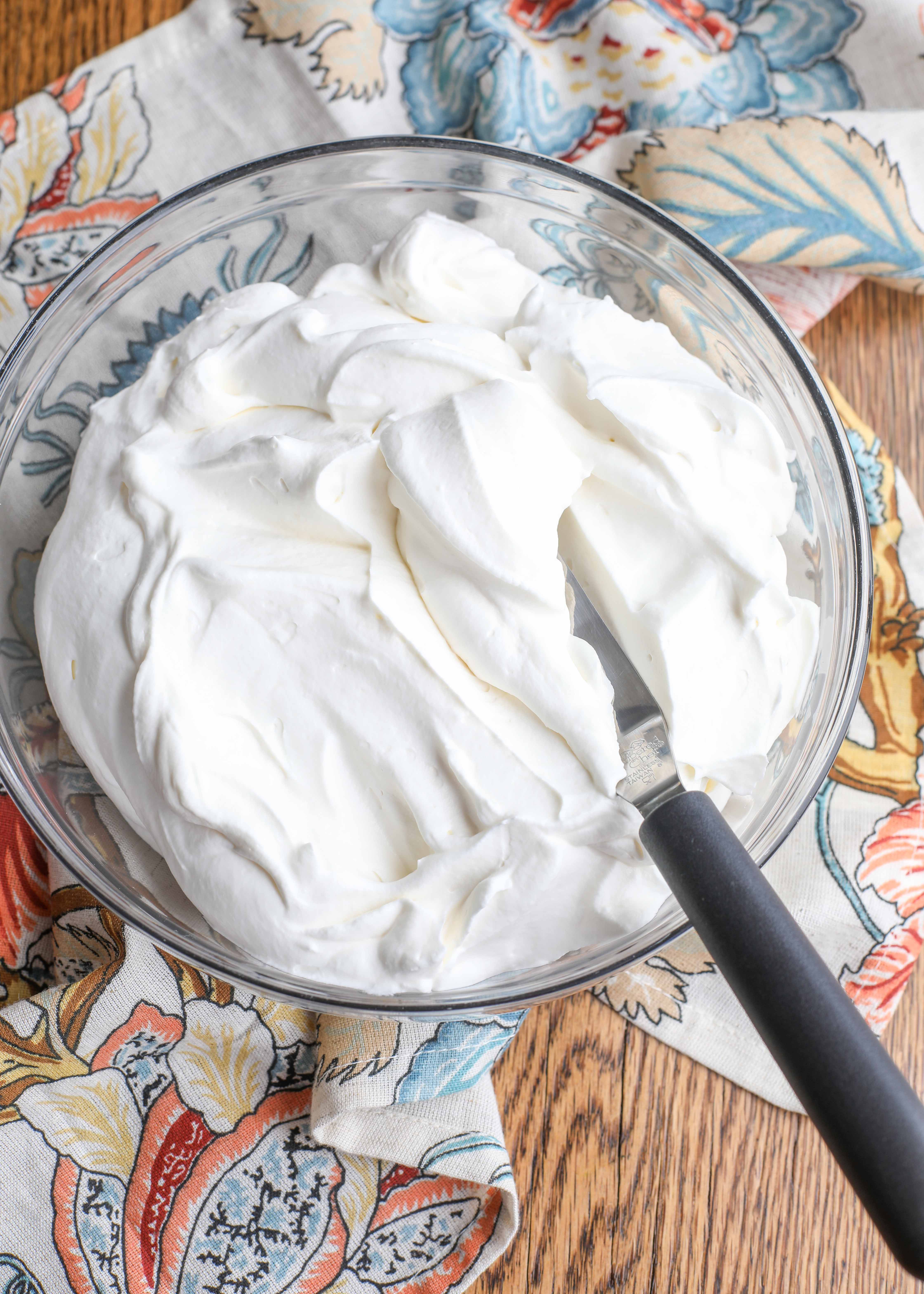 Whipped Cream Frosting - Barefeet in the Kitchen