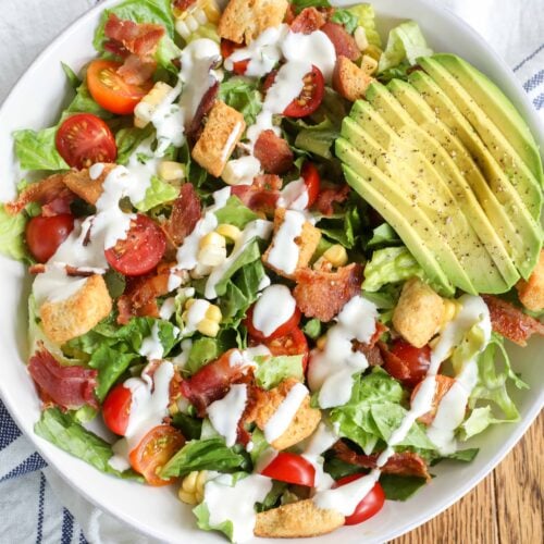 Loaded BLT Chopped Salad - Barefeet in the Kitchen