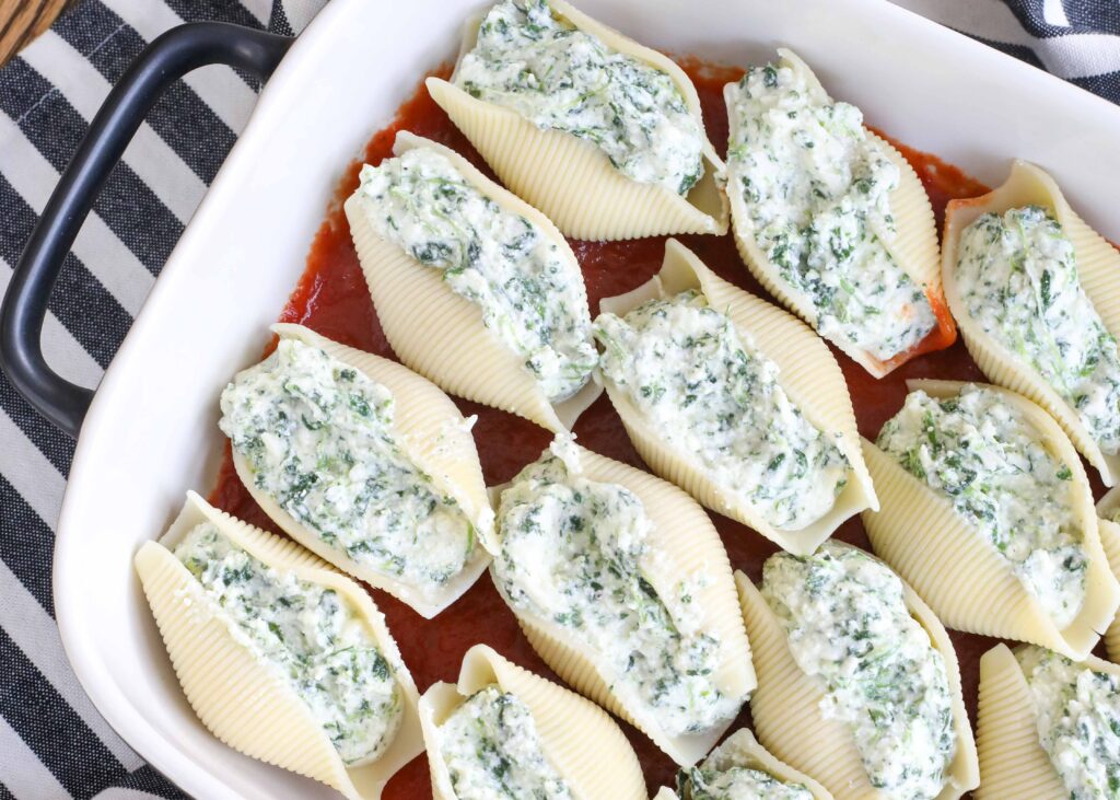 Spinach Stuffed Shells are a great make-ahead meal.