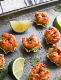 Irresistible Shrimp Bites with Avocados and crunchy tortilla chips