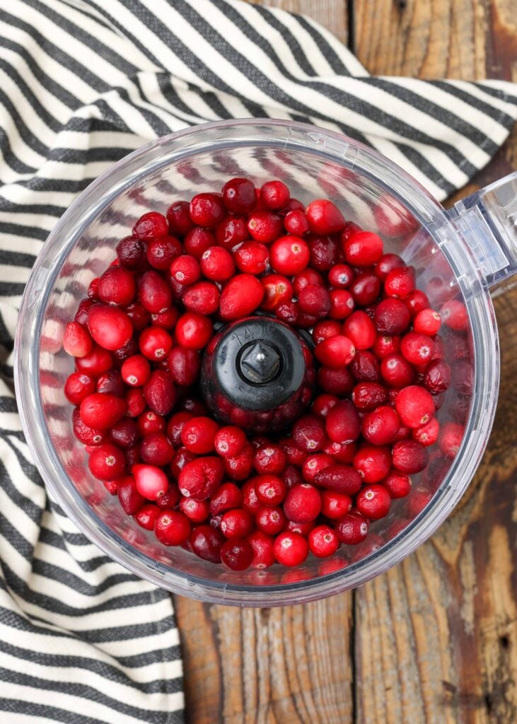 cranberries in food processor