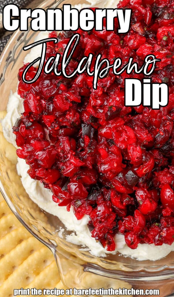 Cranberry-Dip mit Frischkäse und Jalapenos