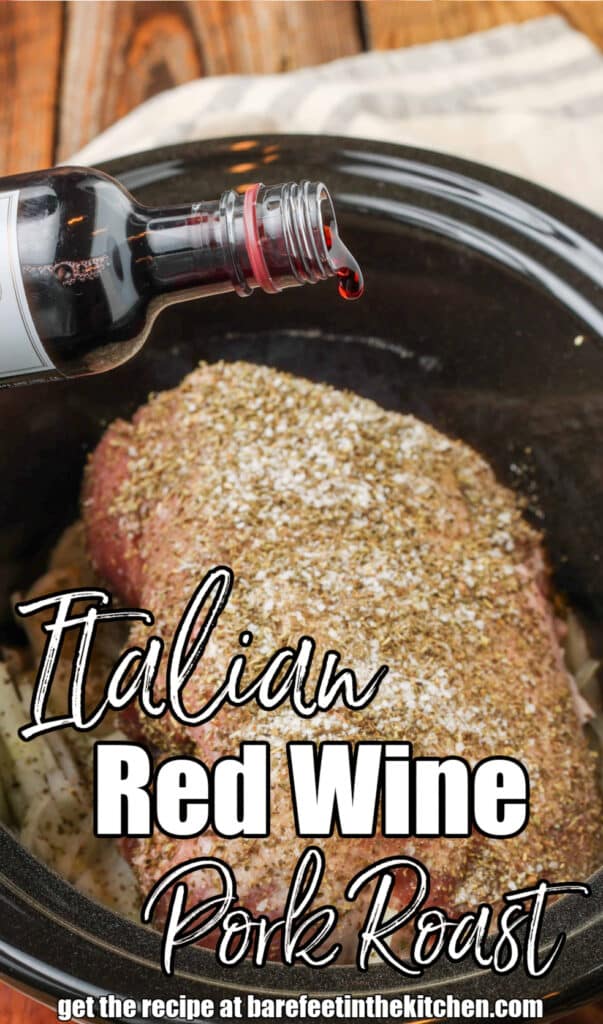 Italian pork roast with spices and wine