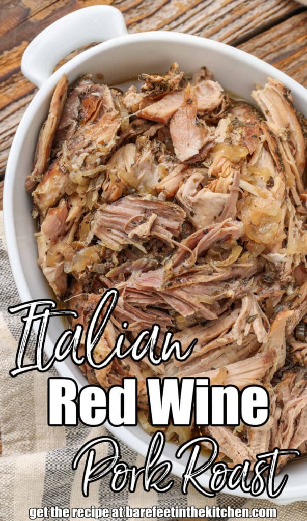 Italian pork roast with spices and wine