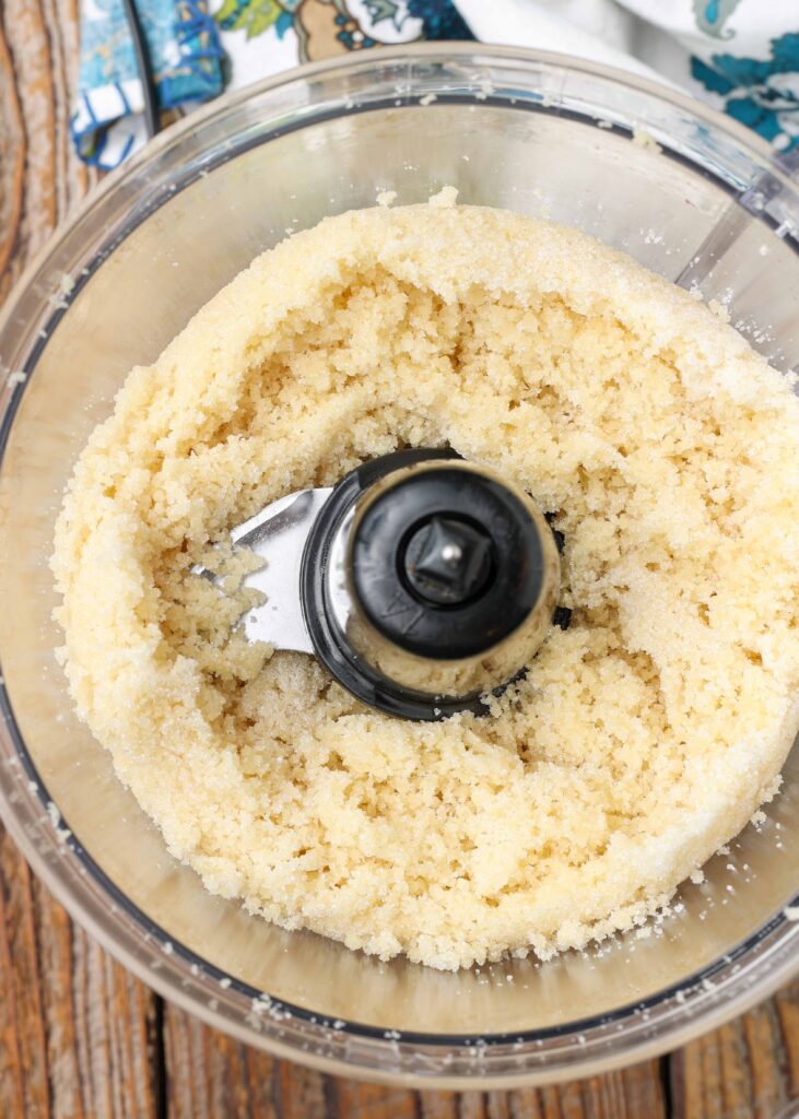 almond paste and sugar in food processor