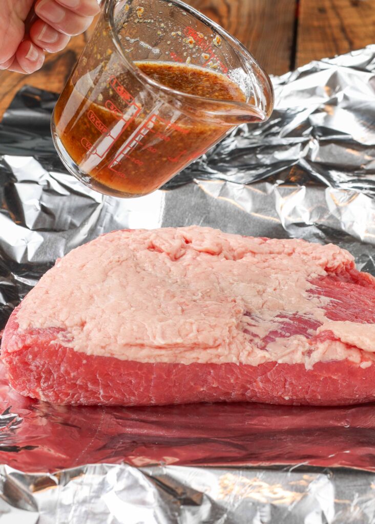 enjuague y seque la carne en conserva antes de hornear