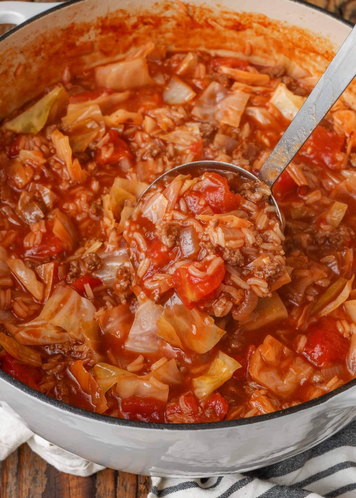 Cabbage Roll Soup - Barefeet in the Kitchen